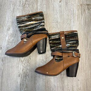 Womens Francesca's Brown Yarn Boots - 7.5